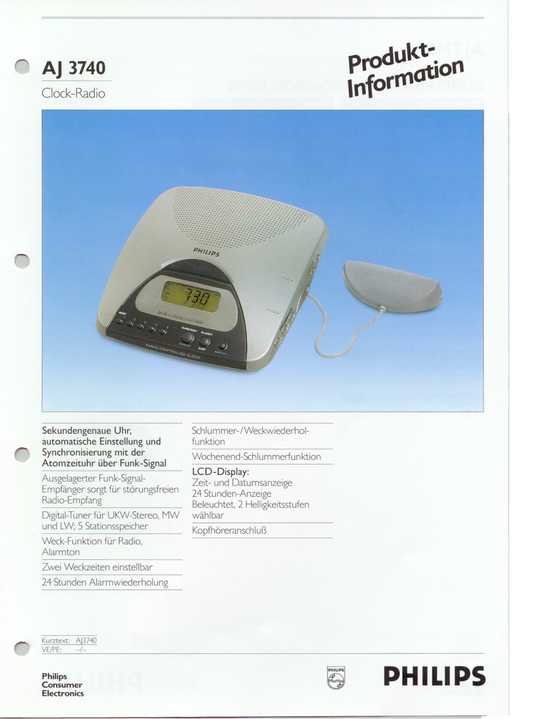 Philips AJ3740/00 manual 