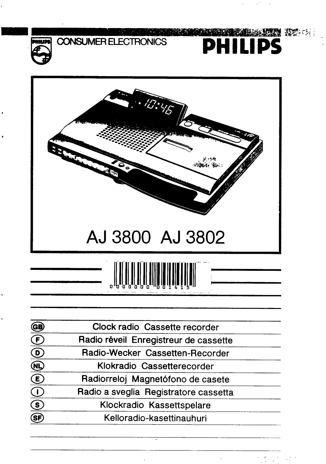 Philips AJ3802/05 manual 