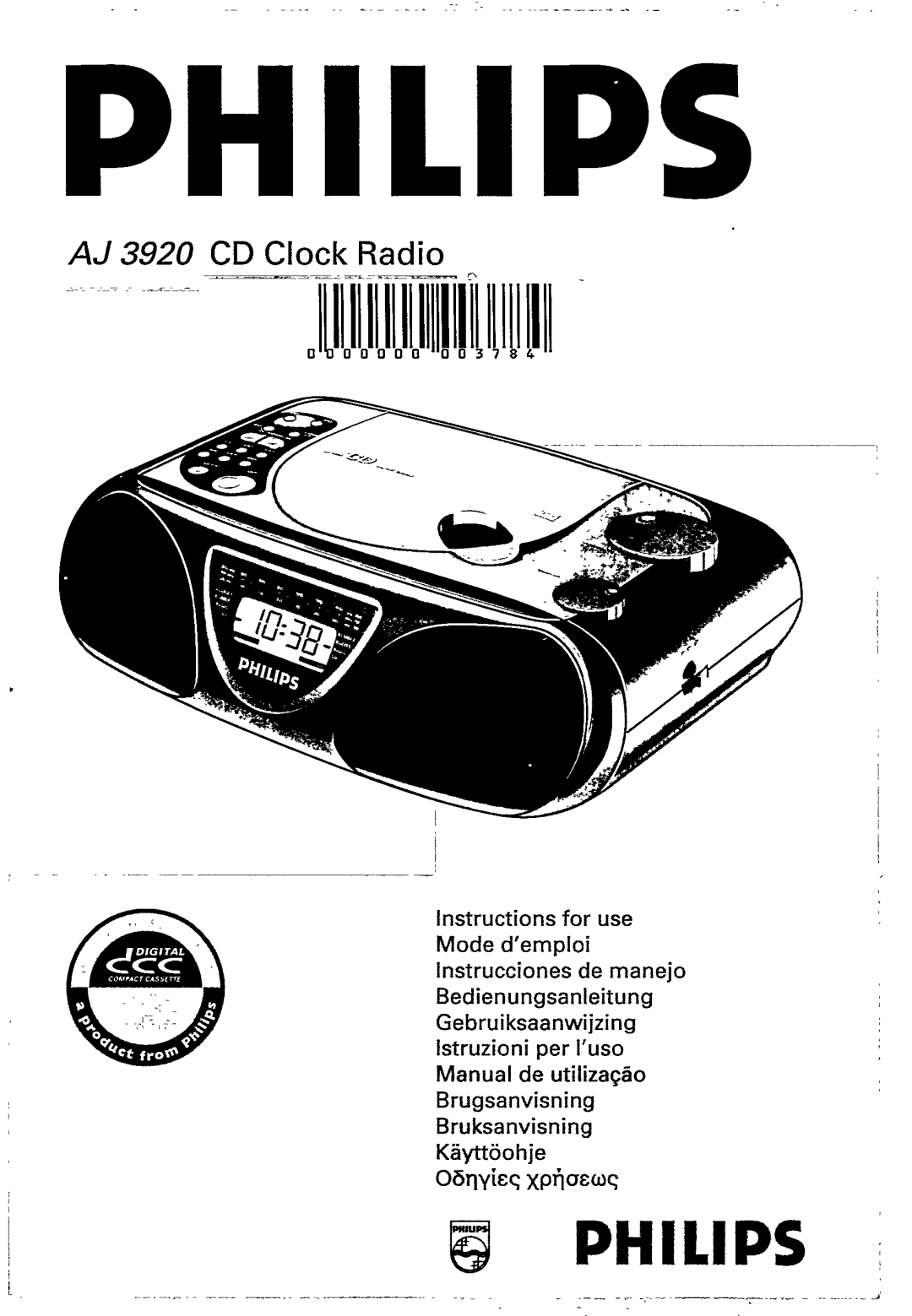 Philips AJ3920 manual 