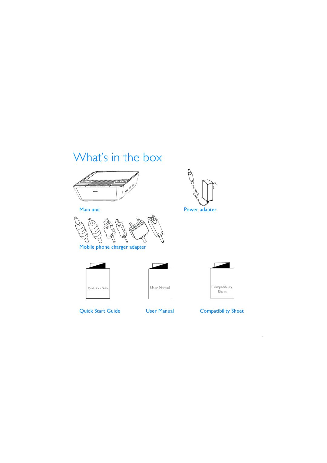 Philips AJ4200/12 specifications What’s in the box, Compatibility Sheet 