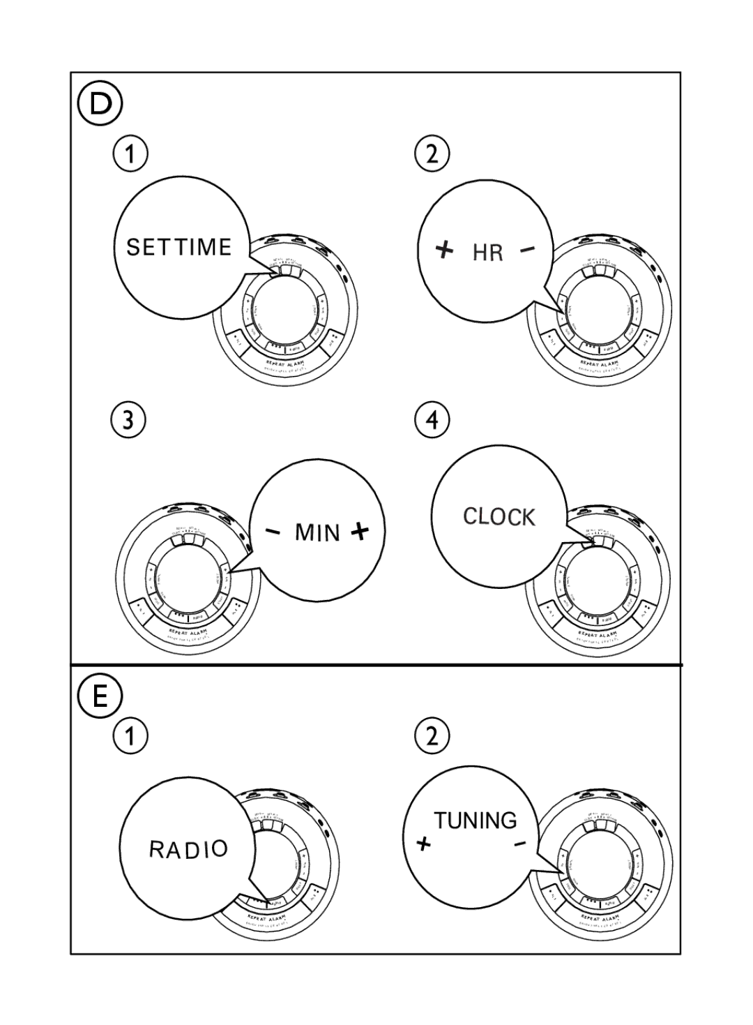 Philips AJ5000 user manual Clock 