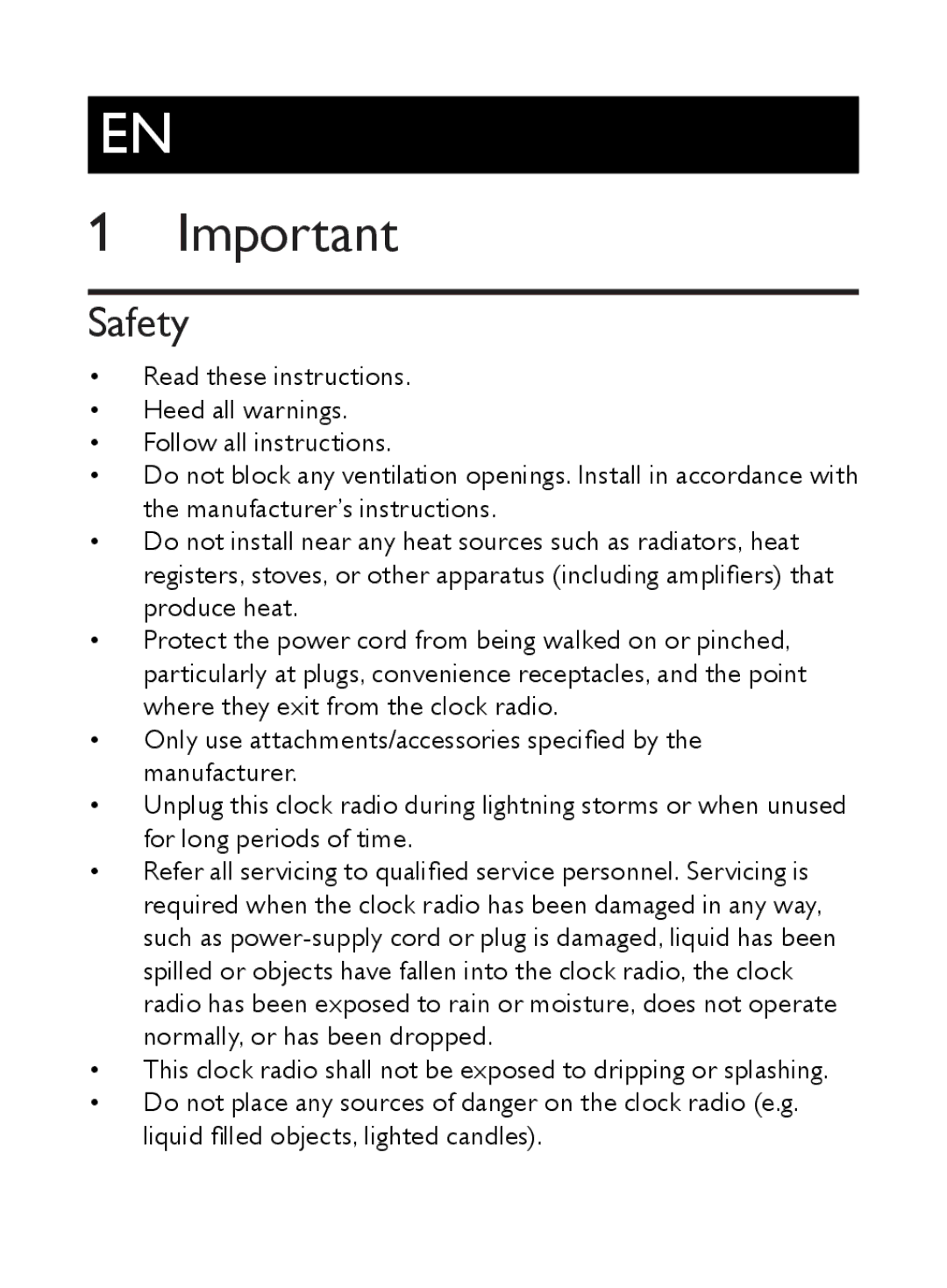 Philips AJ5000 user manual Safety 