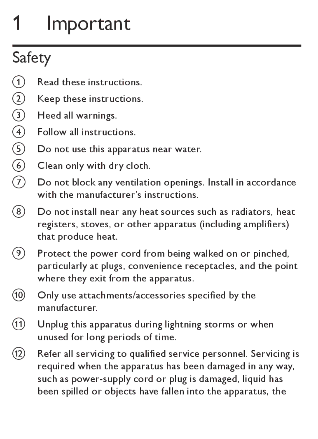 Philips AJB1002/05 user manual Safety 