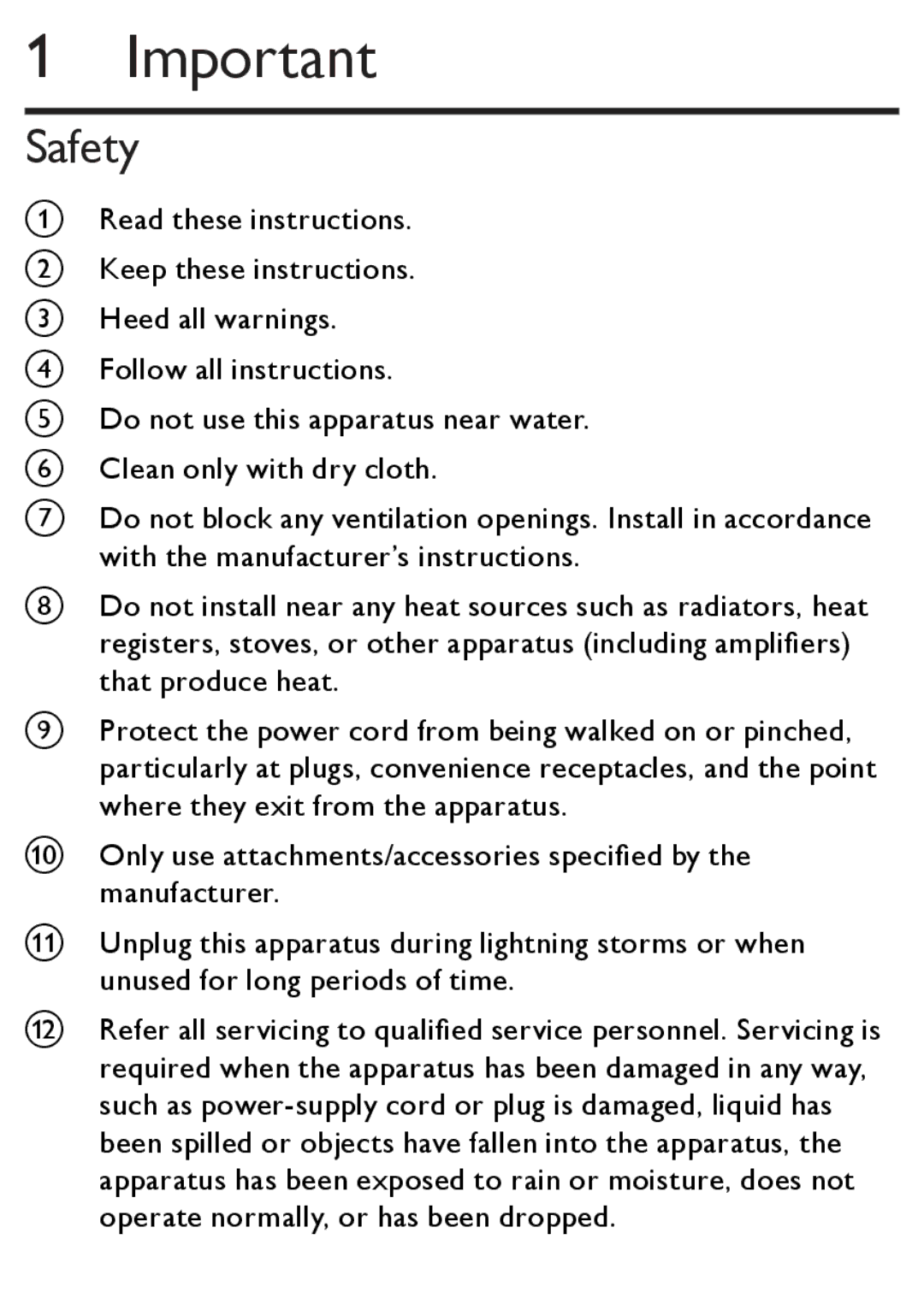 Philips AJB1002/79 user manual Safety 