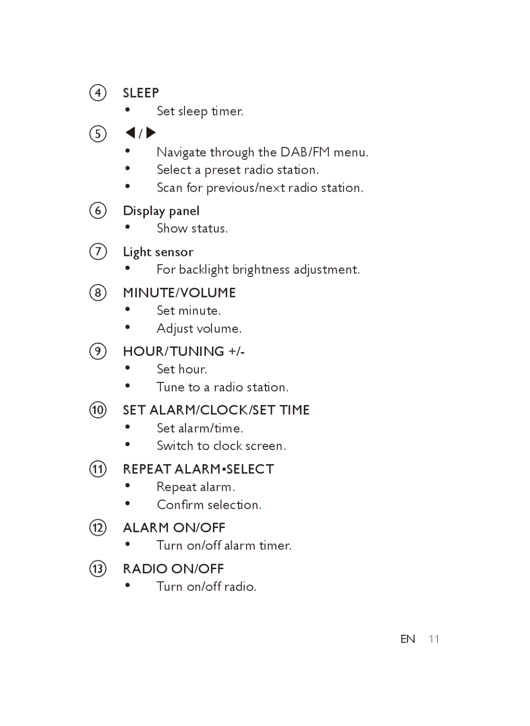 Philips AJB3552/05 user manual Minute/Volume 