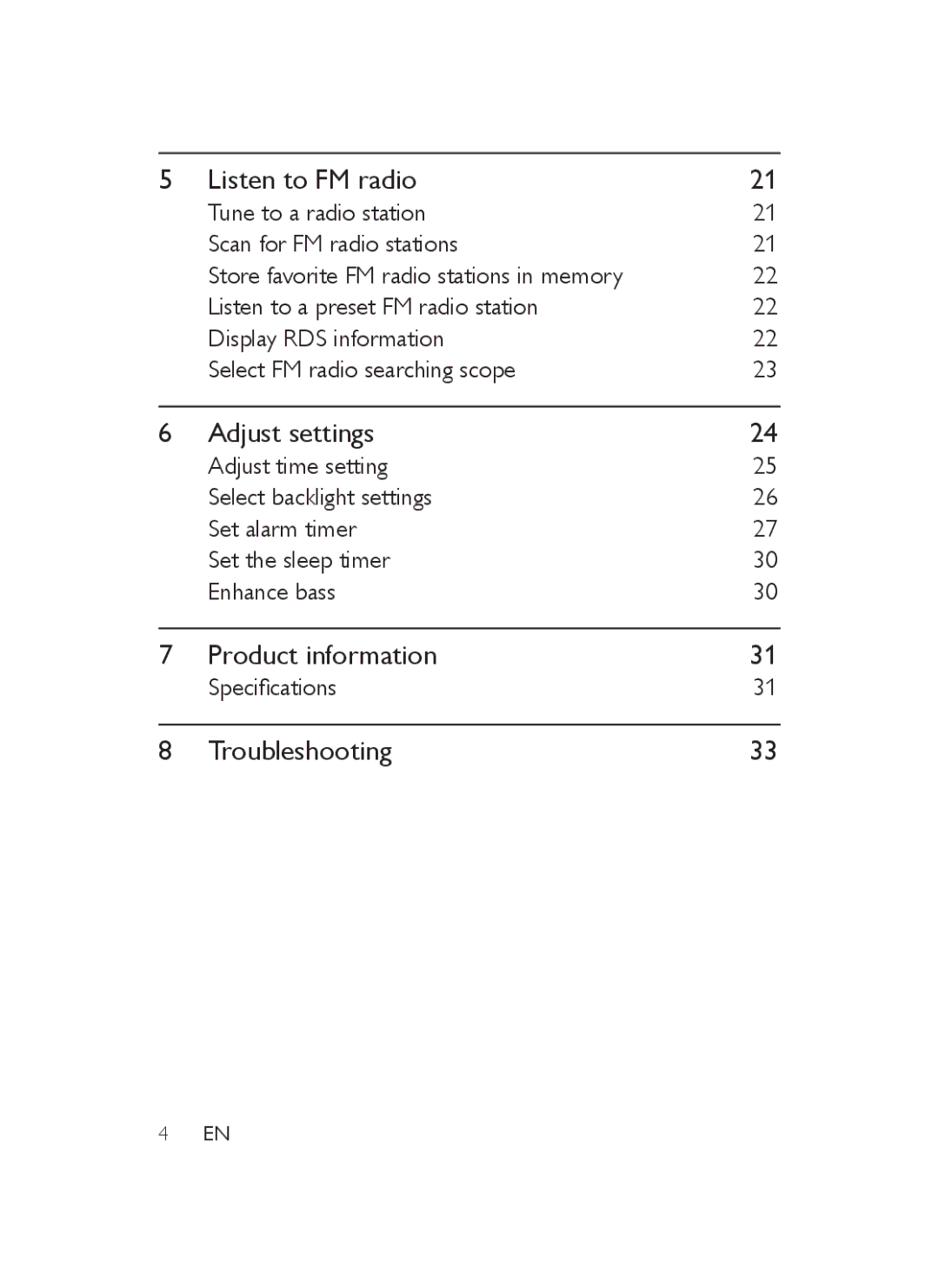 Philips AJB3552/05 user manual Product information 