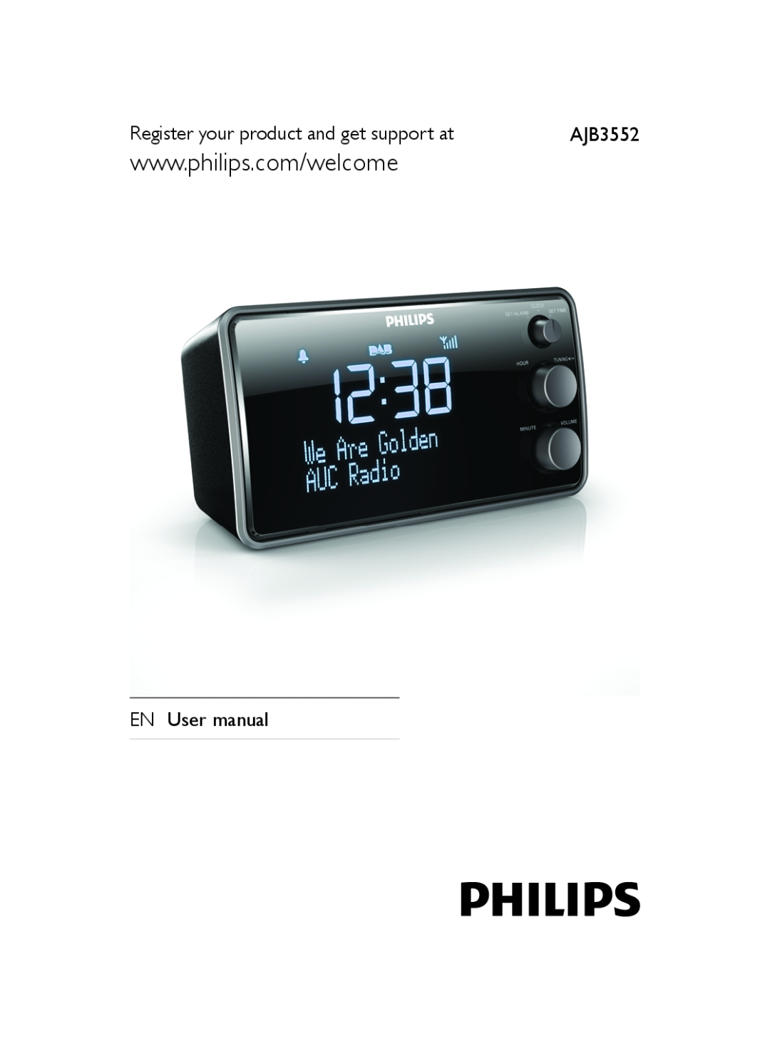 Philips AJB3552/05 user manual Register your product and get support at, EN User manual 