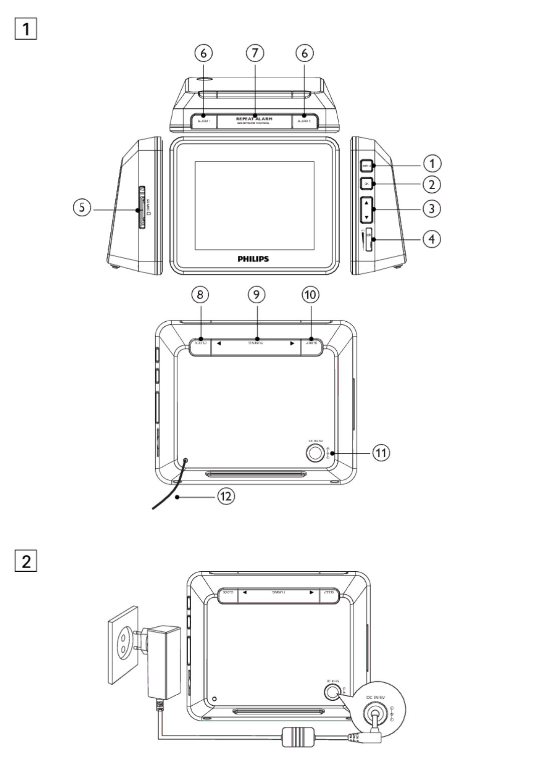 Philips AJL303 quick start Repeat Alarm 