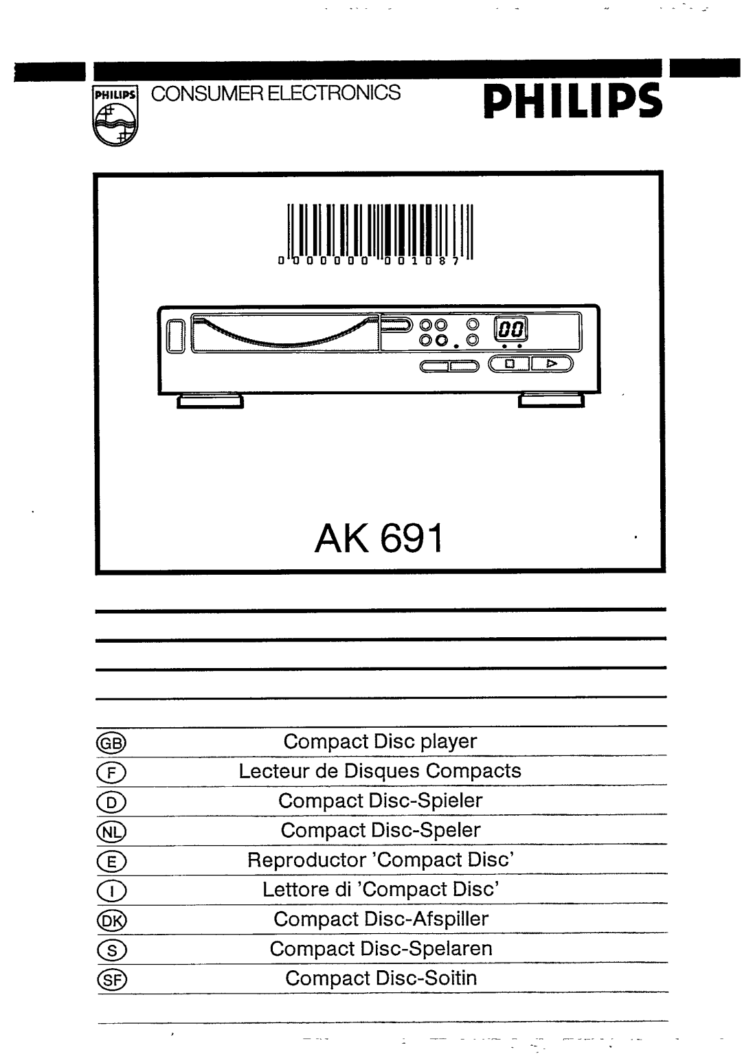 Philips AK 691 manual 