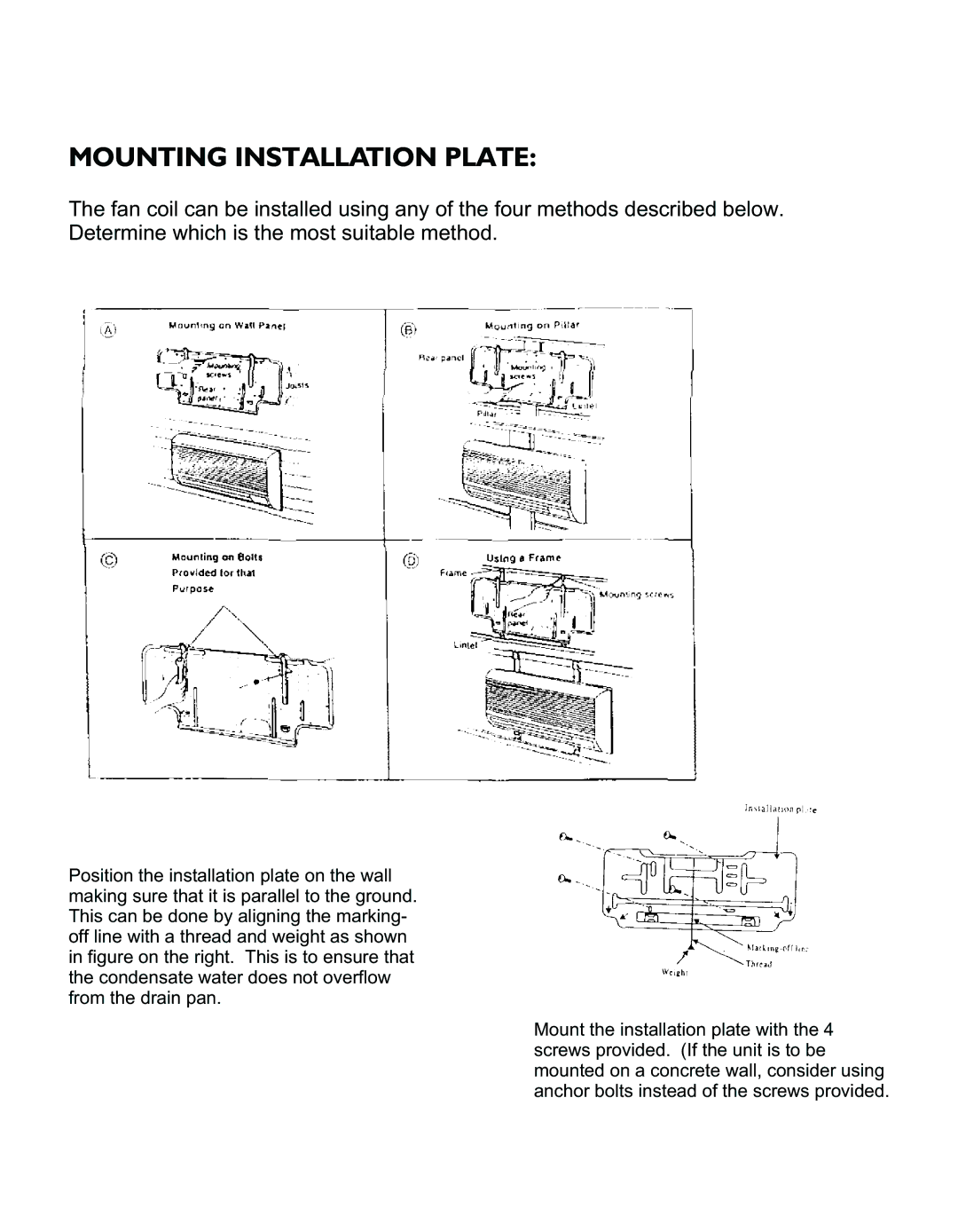 Philips AMC 25, AMW, AMC 60, AMC 45, AMC Series, AMC 30 installation instructions Mounting Installation Plate 