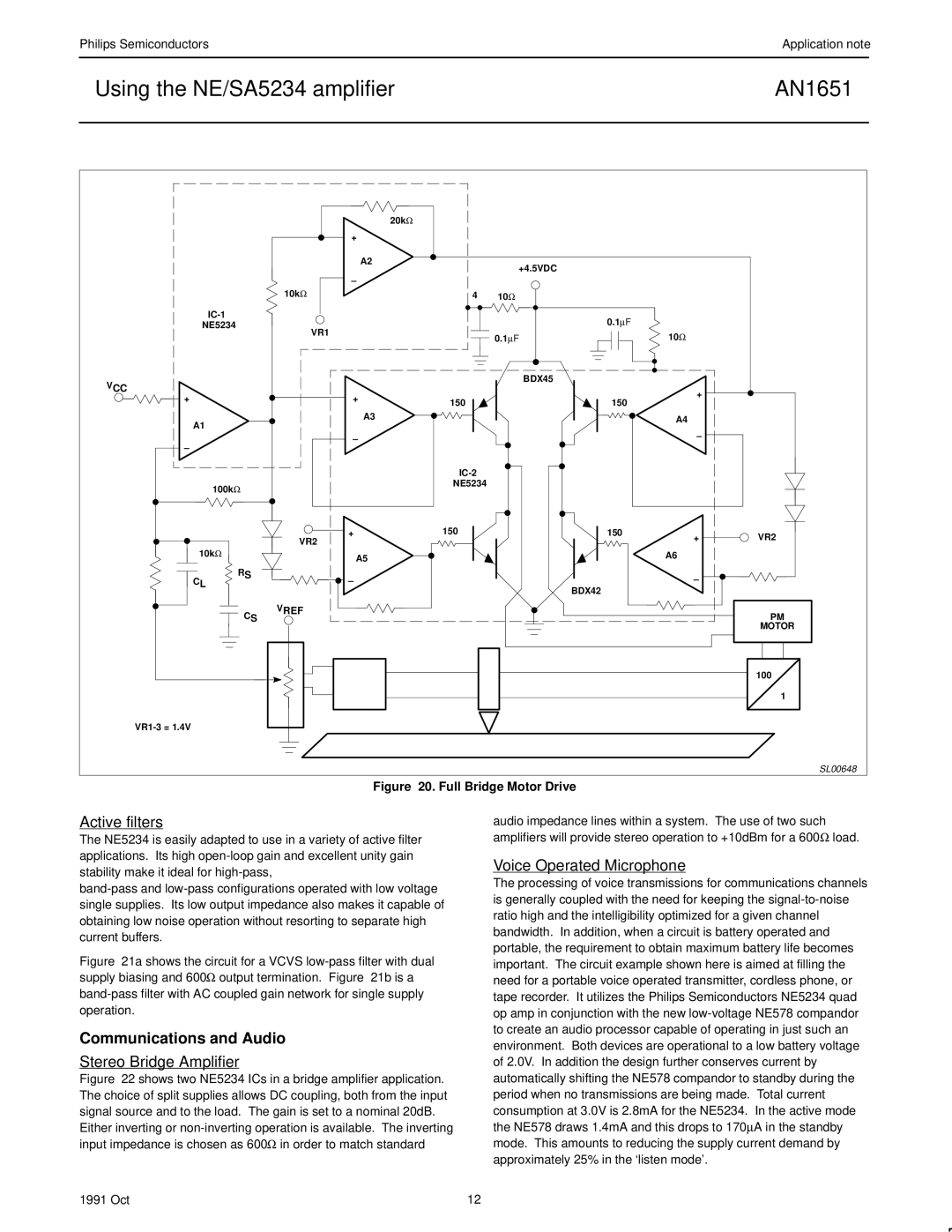 Philips AN1651 manual Active filters, Communications and Audio 