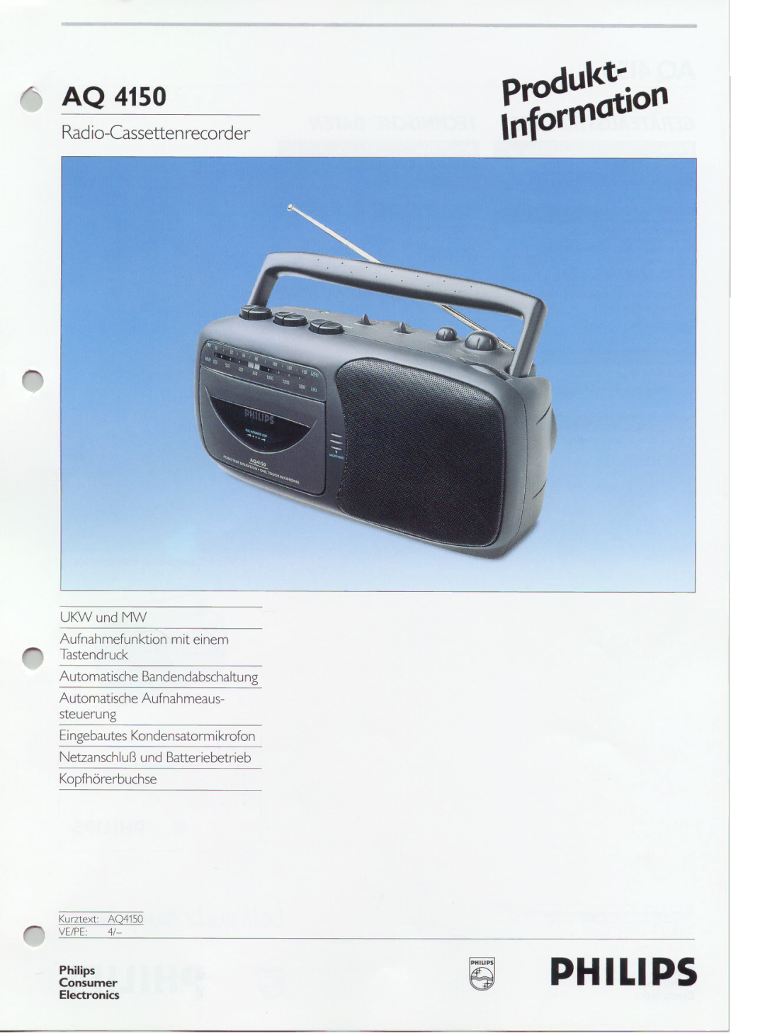 Philips AQ 4150 manual 