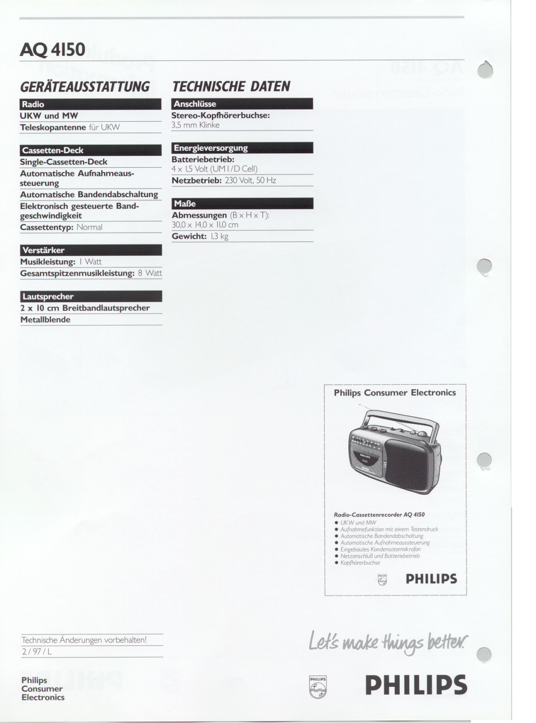 Philips AQ 4150 manual 