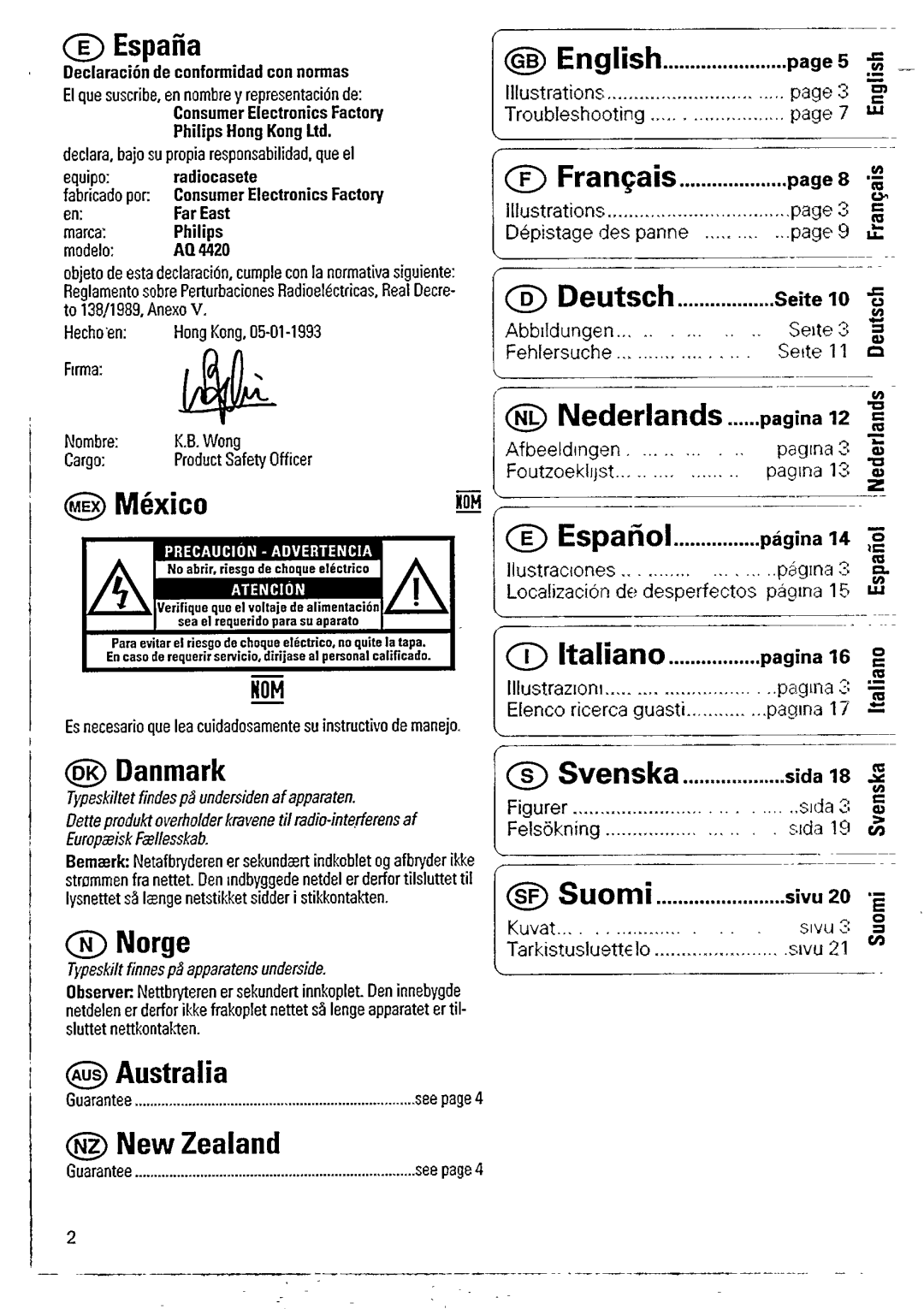 Philips AQ 4420 manual 