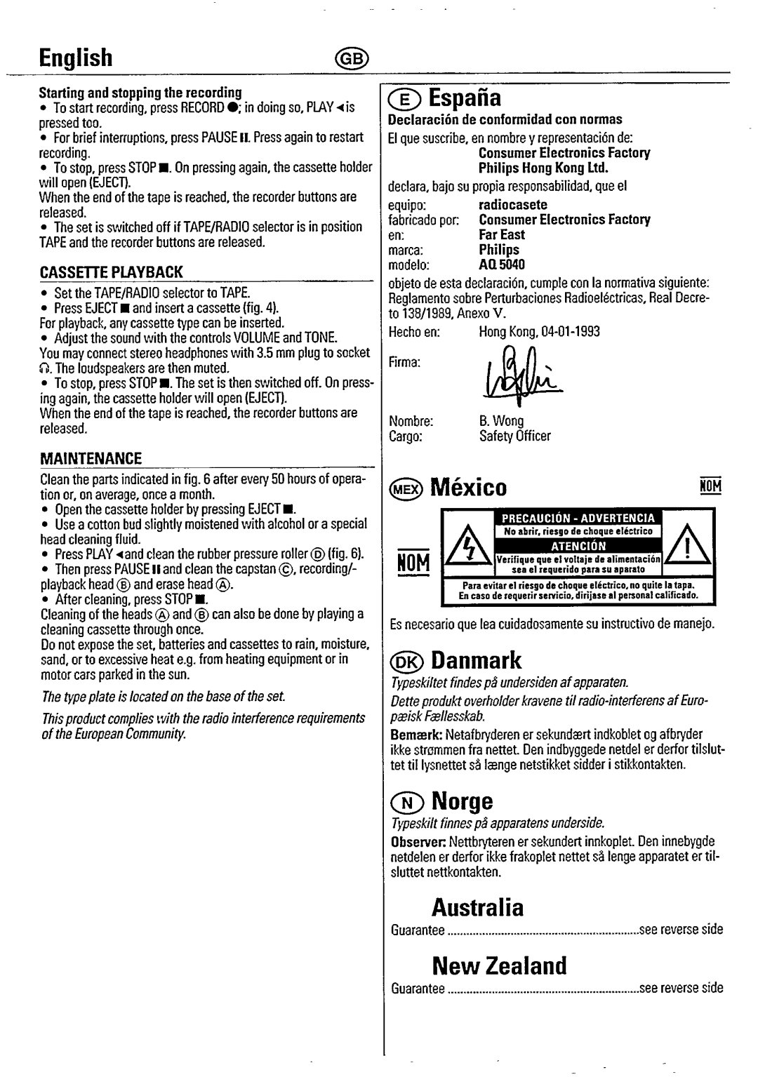 Philips AQ 5040/20 manual 