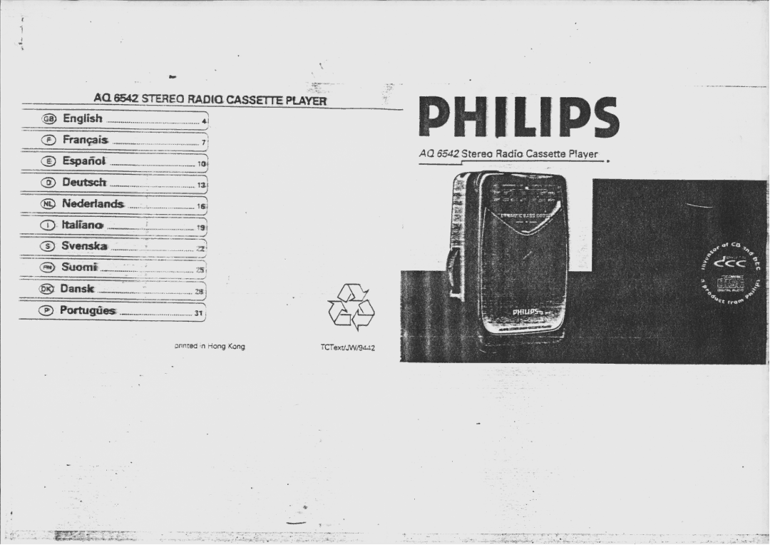 Philips AQ 6542 manual 