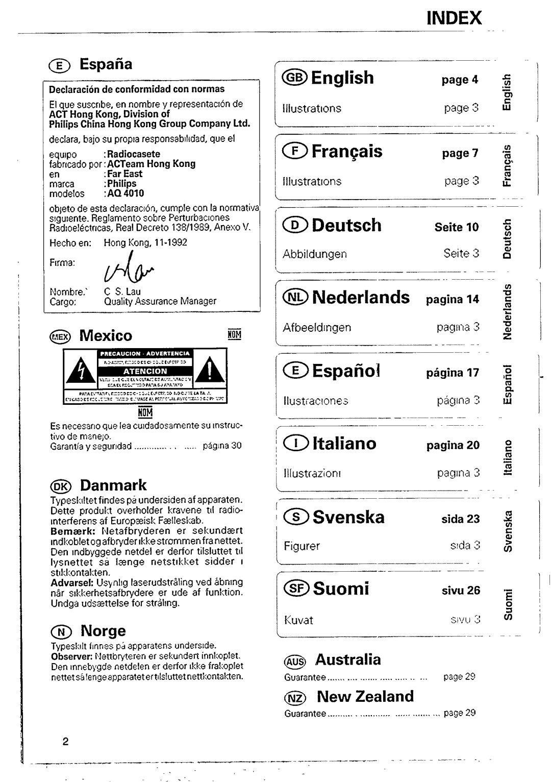 Philips AQ4010/05 manual 