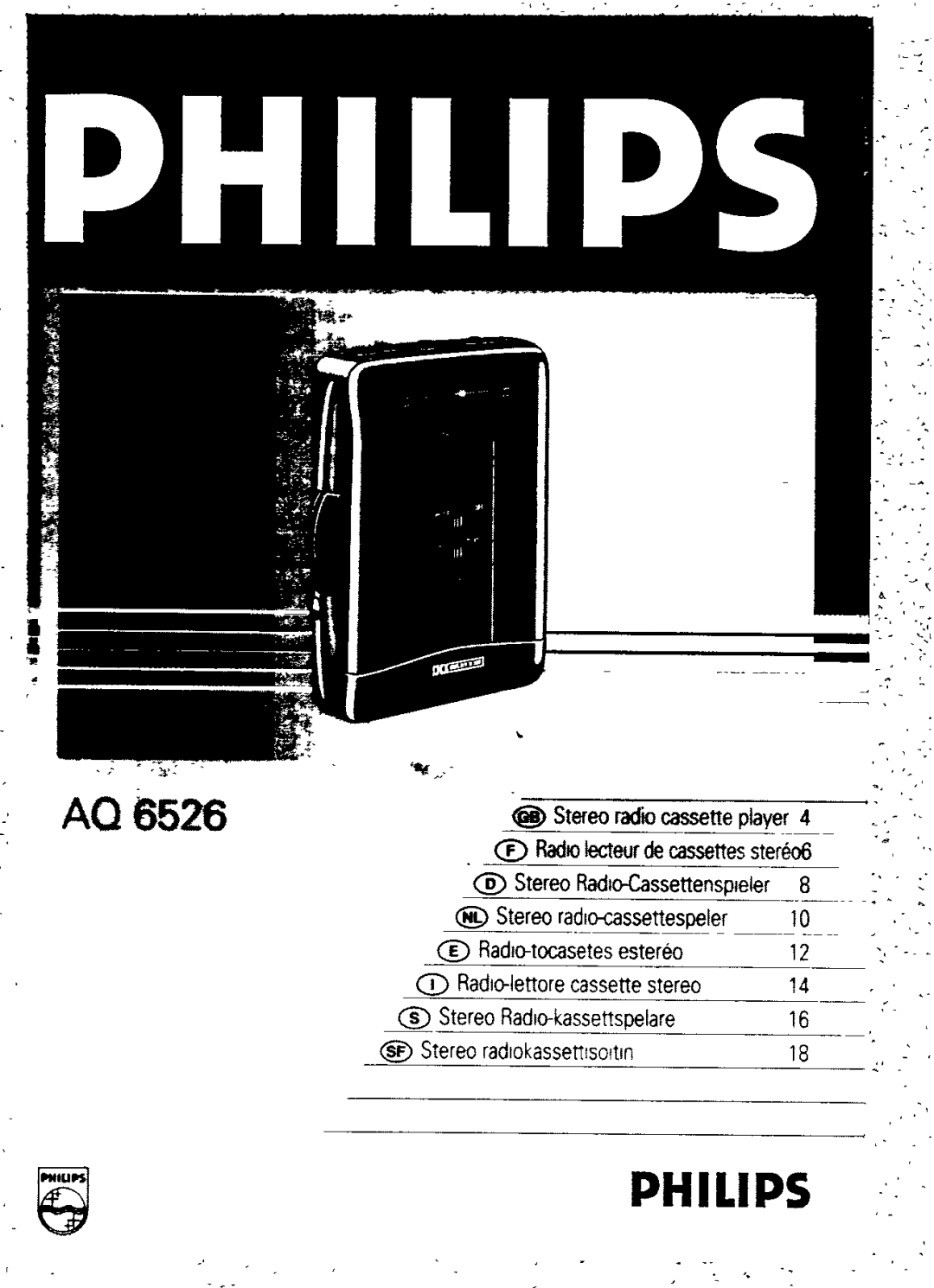 Philips AQ6526/00 manual 