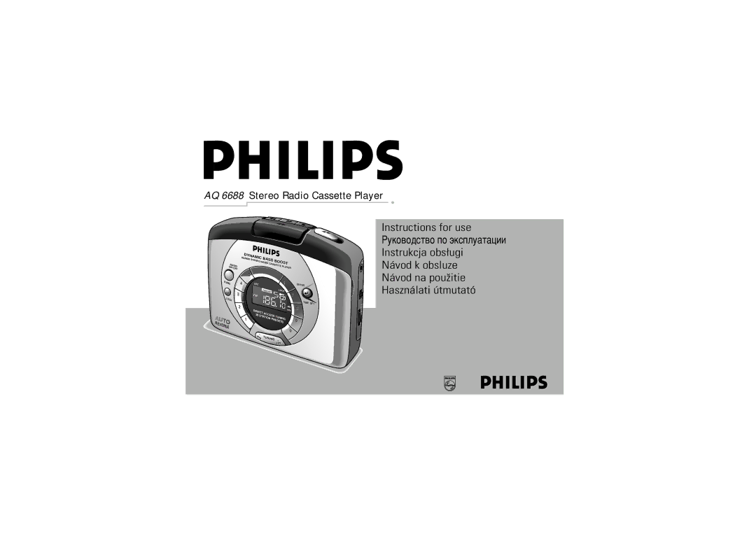 Philips AQ6688/00 manual Instructions for use 