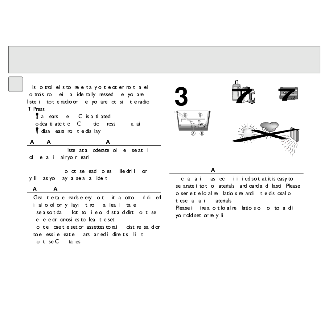 Philips AQ6691/00 manual Locking, Take Care When Using Headphones, Maintenance, Environmental Note 