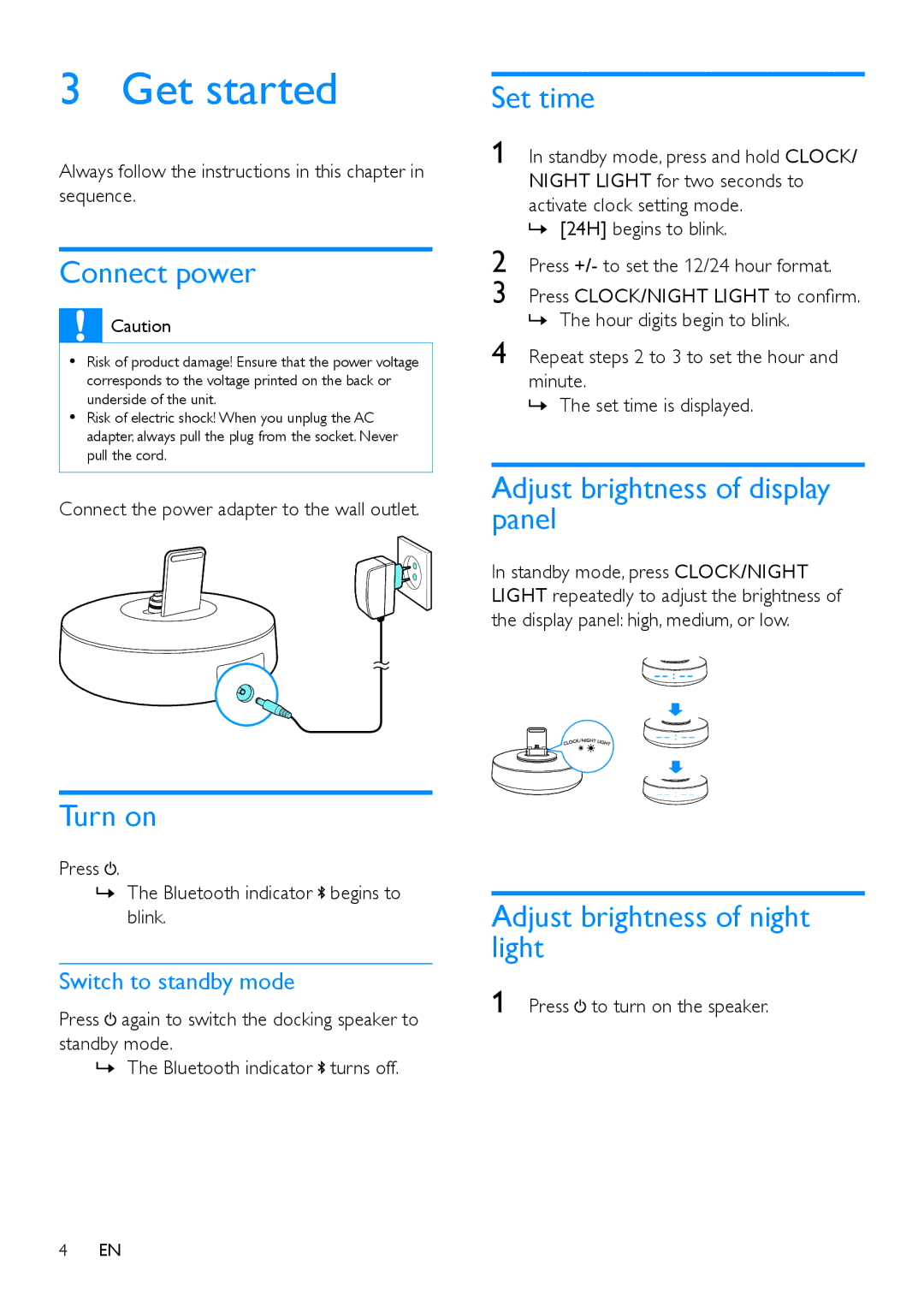 Philips AS111 user manual Get started 