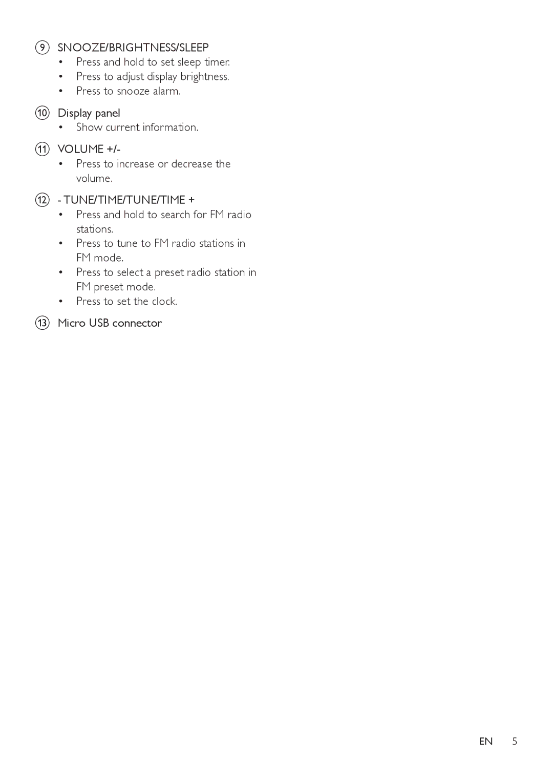 Philips AS170 user manual Volume + 