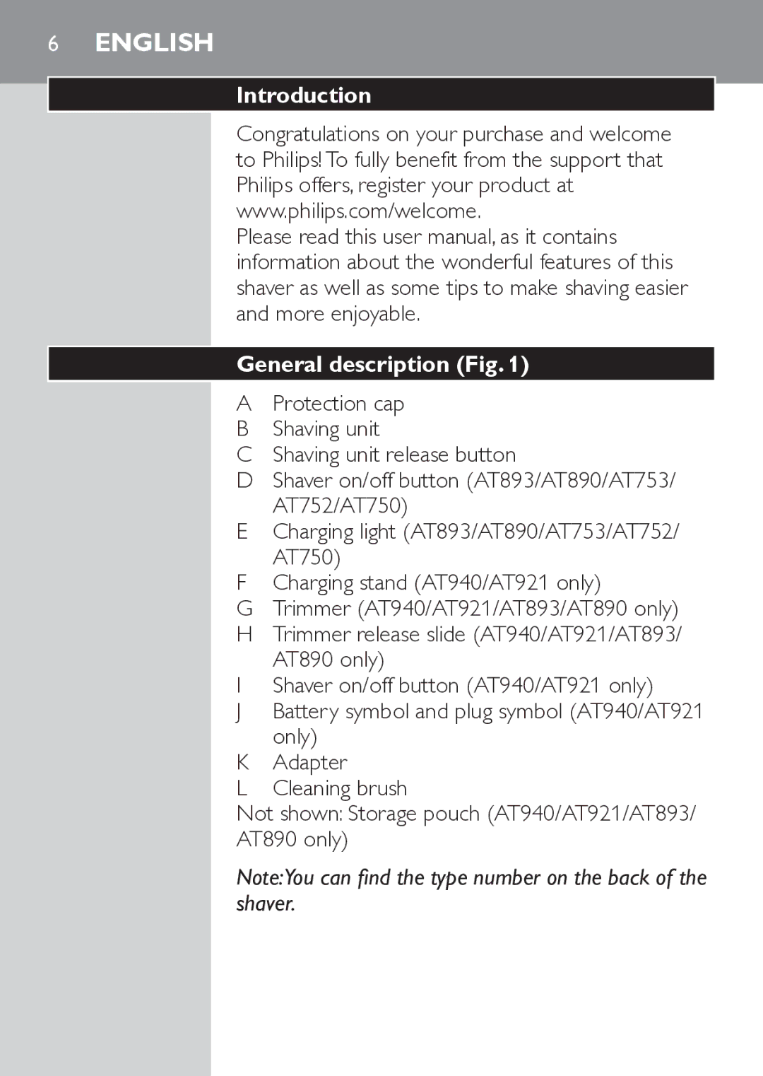 Philips AT921 manual English, Introduction General description 