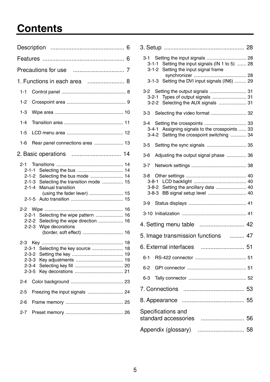 Philips AV-HS300G manual Contents 