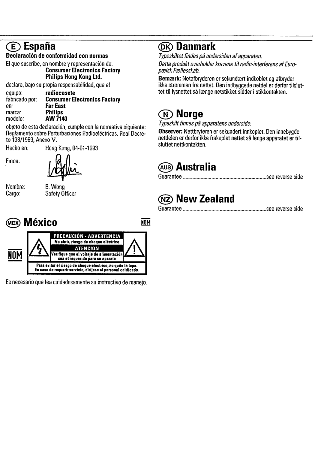 Philips AW 7140/05 manual 