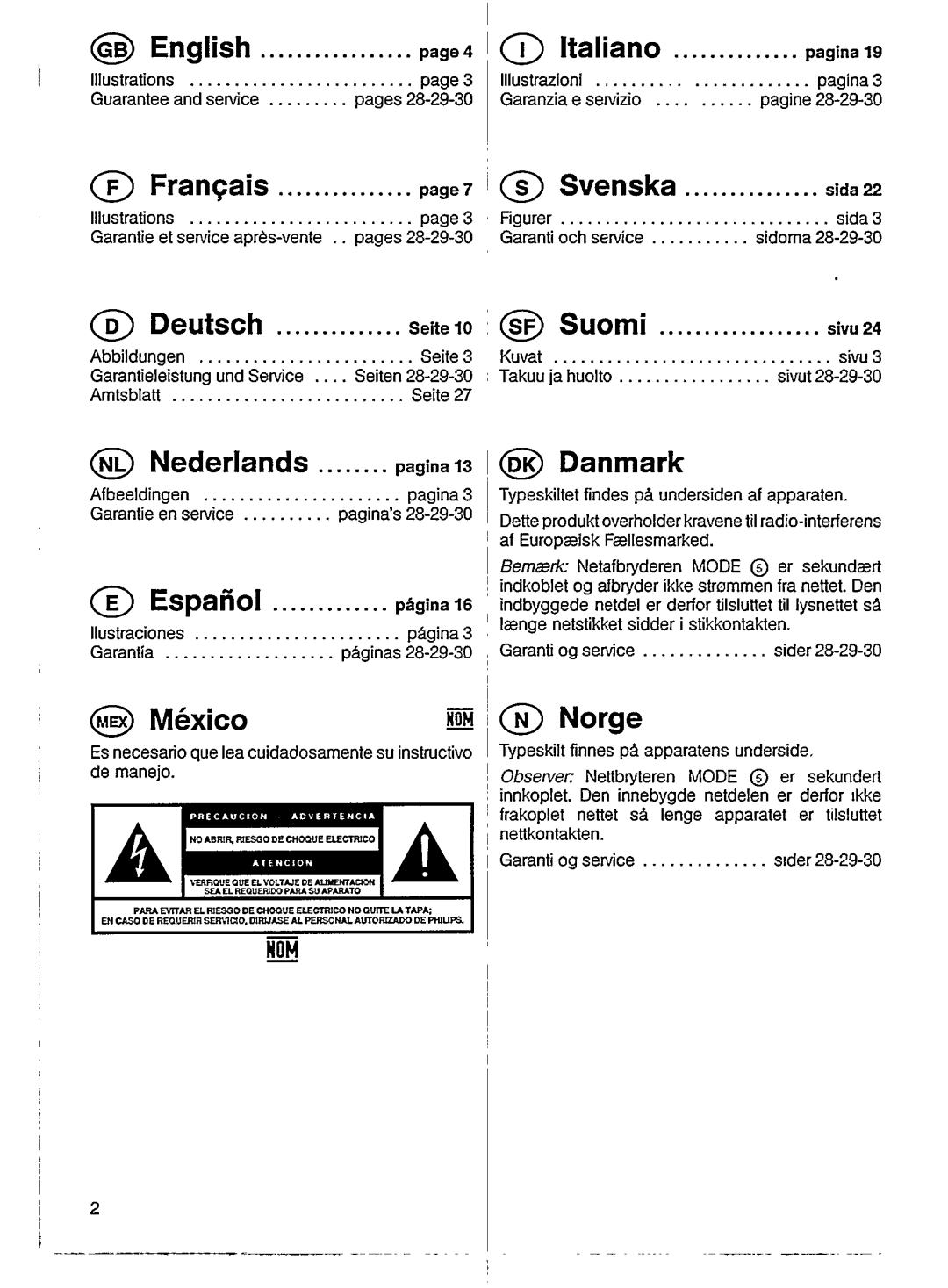 Philips AW 7501, AW 7502, AW 7500 manual 