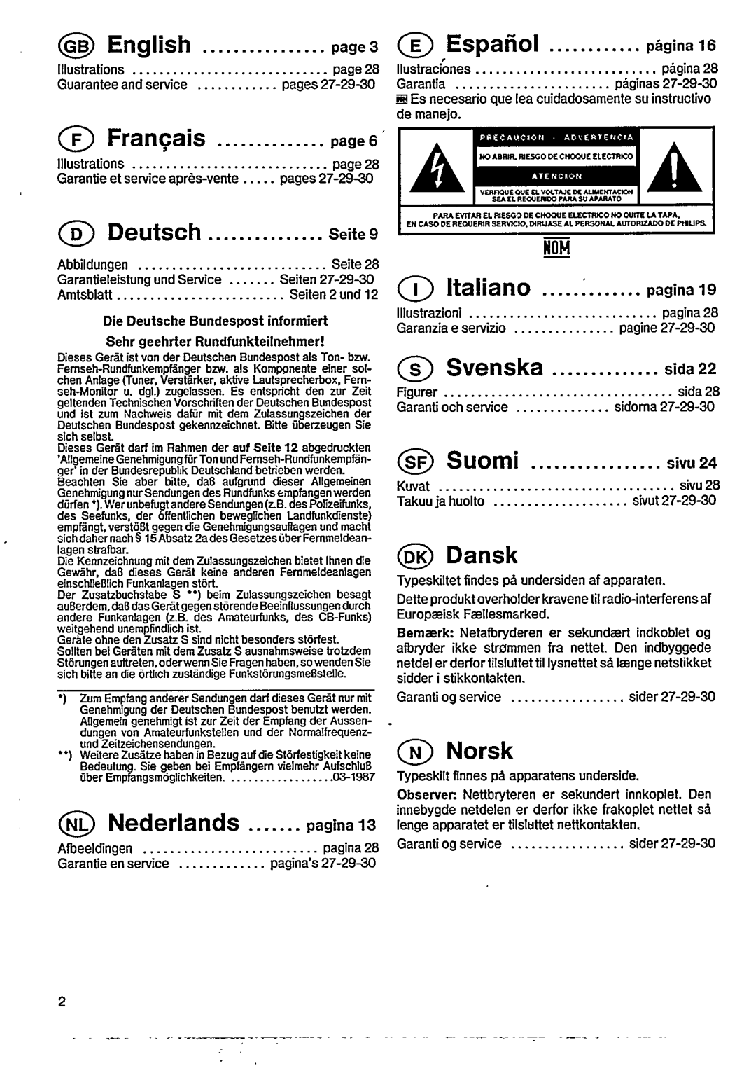 Philips AW 7790, AW 7792, AW 7791 manual 
