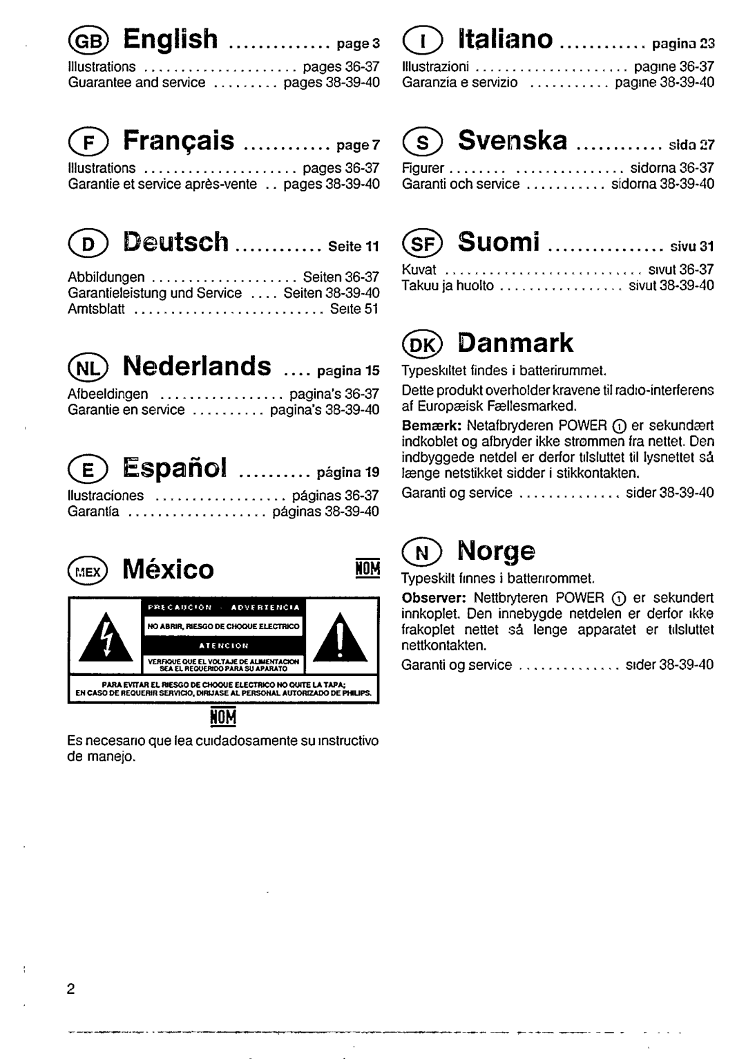 Philips AW 7892, AW 7890 manual 