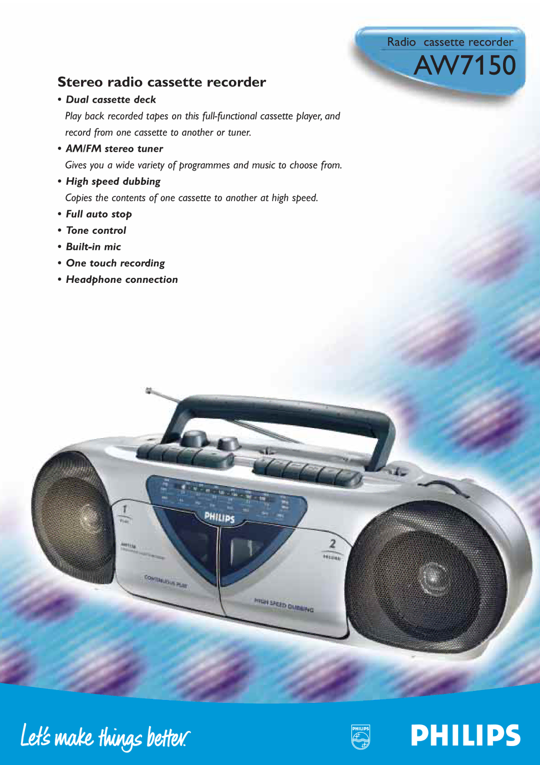 Philips AW7150 manual 