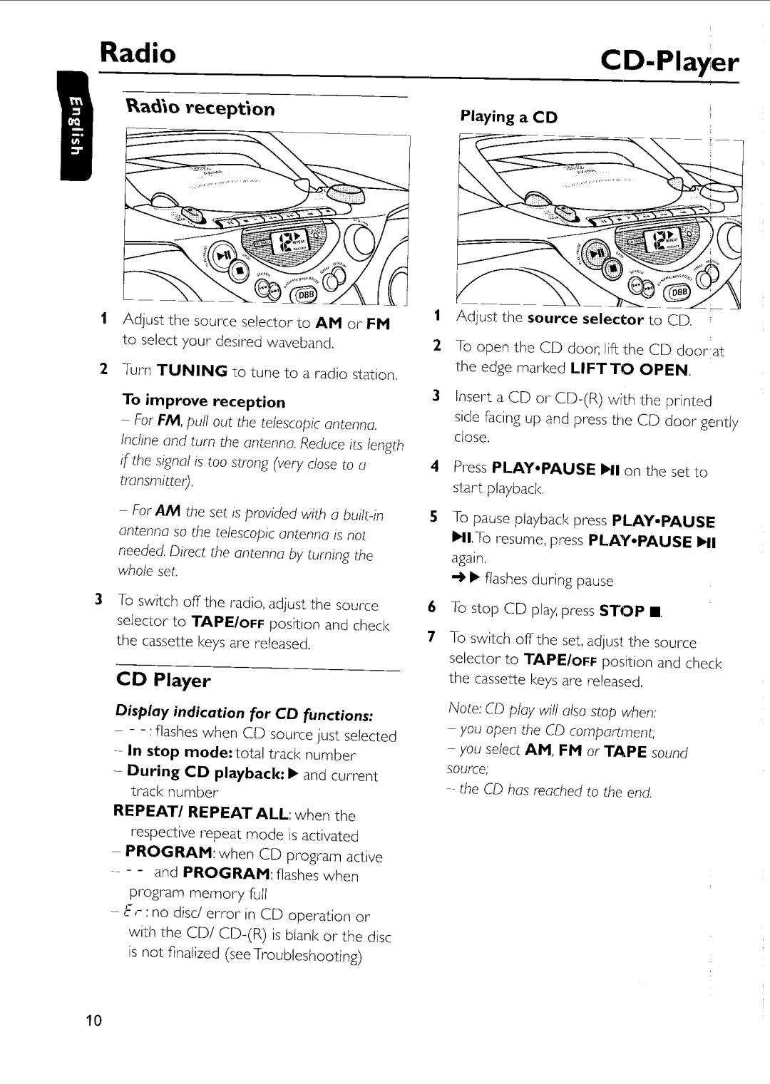 Philips AZ 1011, AZ 1013, AZ 1012 manual 