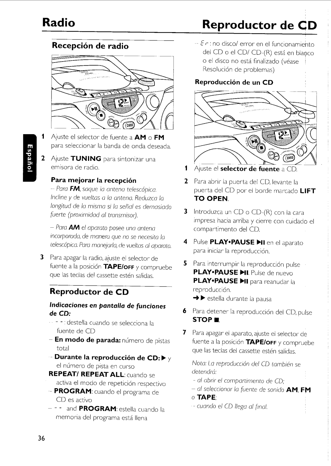 Philips AZ 1013, AZ 1011, AZ 1012 manual 