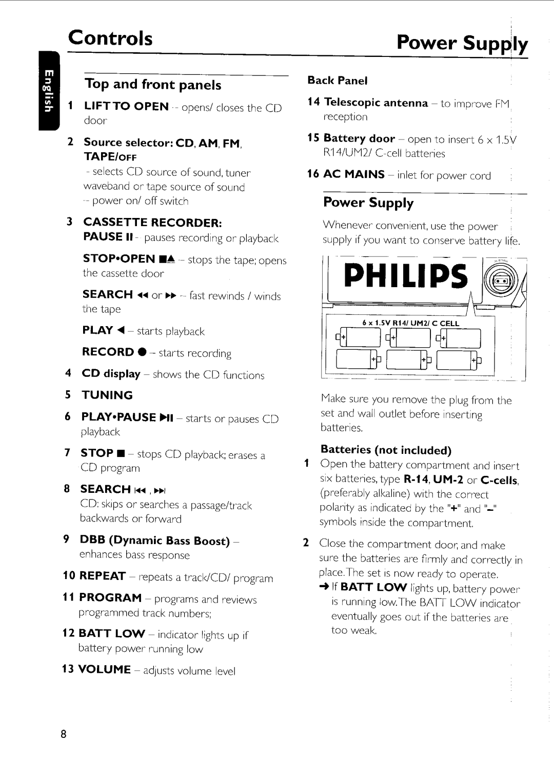 Philips AZ 1012, AZ 1013, AZ 1011 manual 