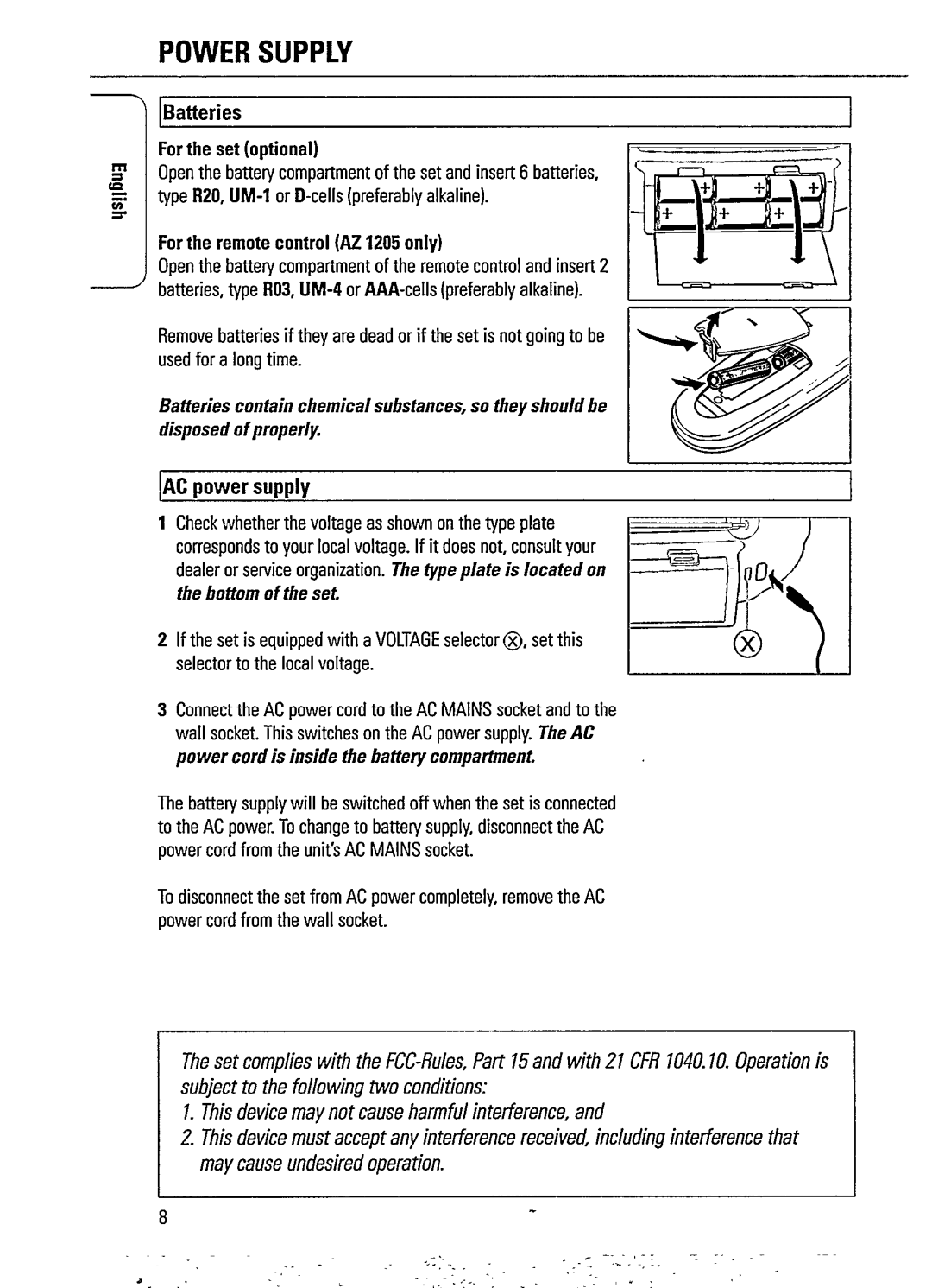 Philips AZ 1200/04 manual 