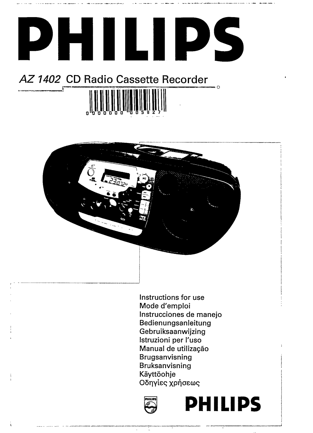 Philips AZ 1402/05 manual 