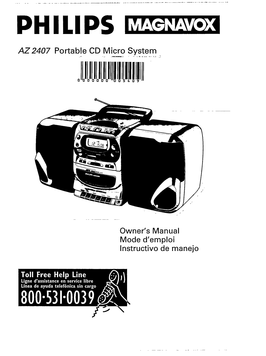 Philips AZ 2407 manual 