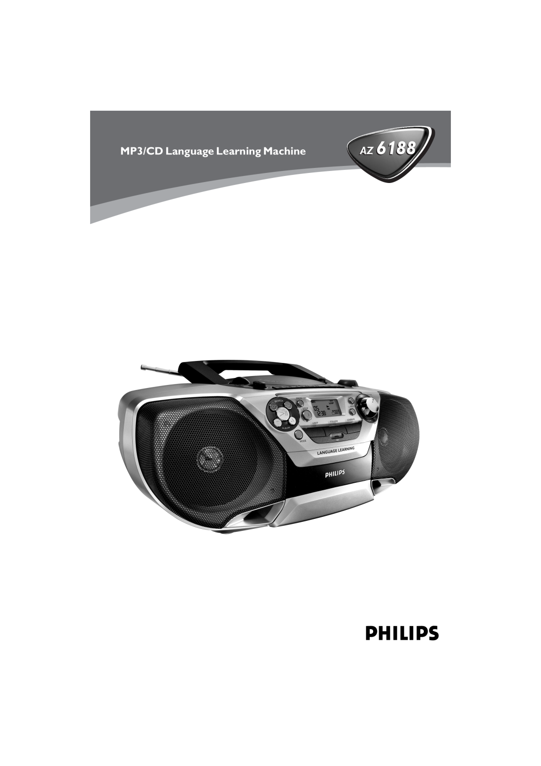 Philips AZ 6188 manual MP3/CD Language Learning Machine 