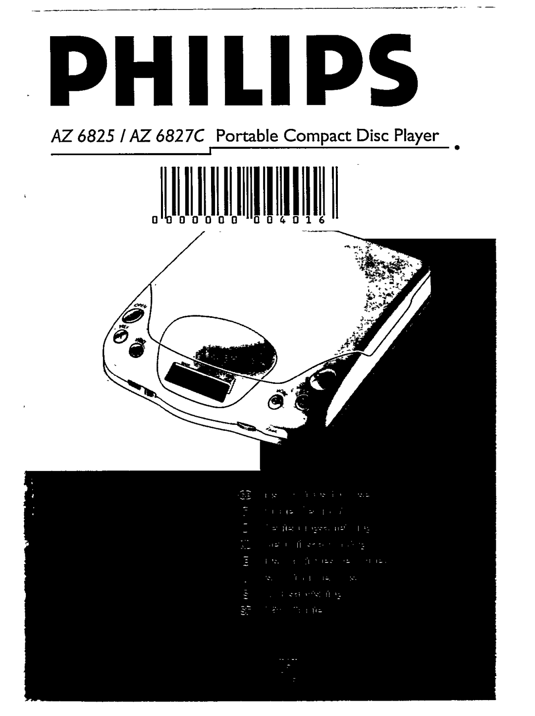 Philips AZ 6827C, AZ 6825 manual 