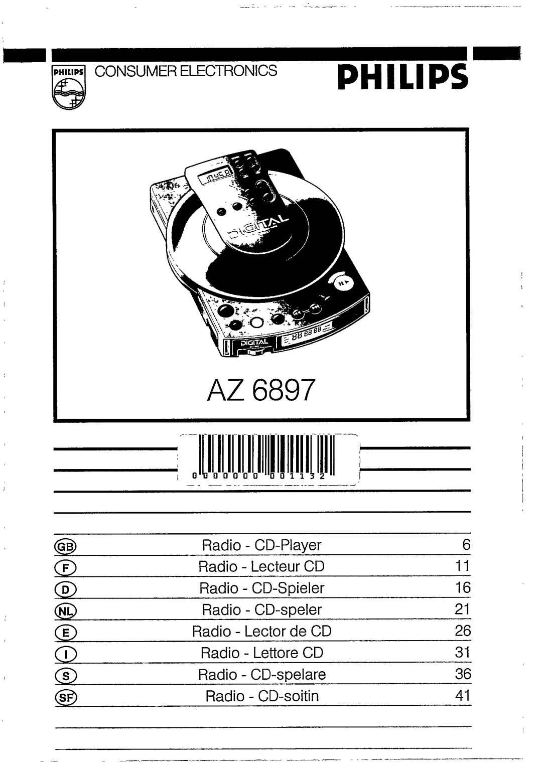 Philips AZ 6897 manual 