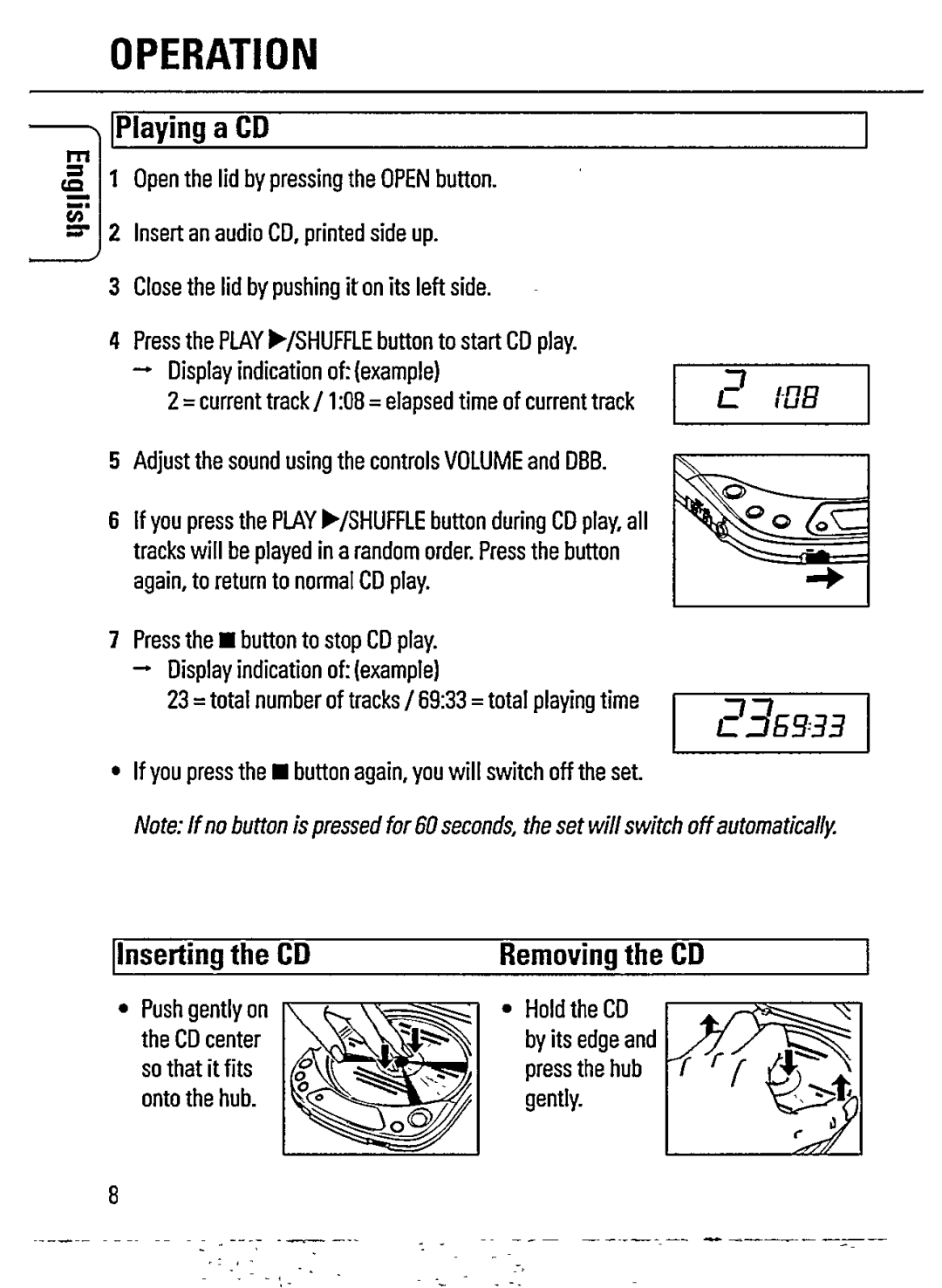 Philips AZ 7162/00 manual 