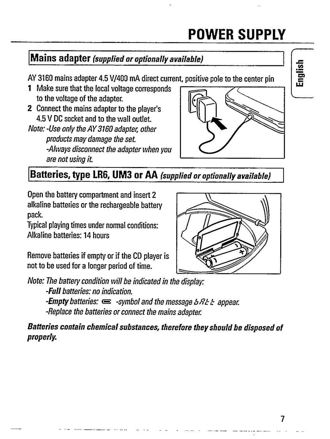 Philips AZ 7181/00 manual 