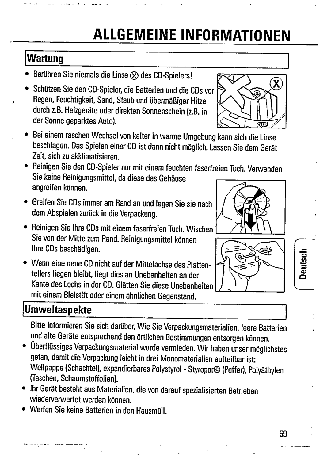 Philips AZ 7267, AZ 7262 manual 