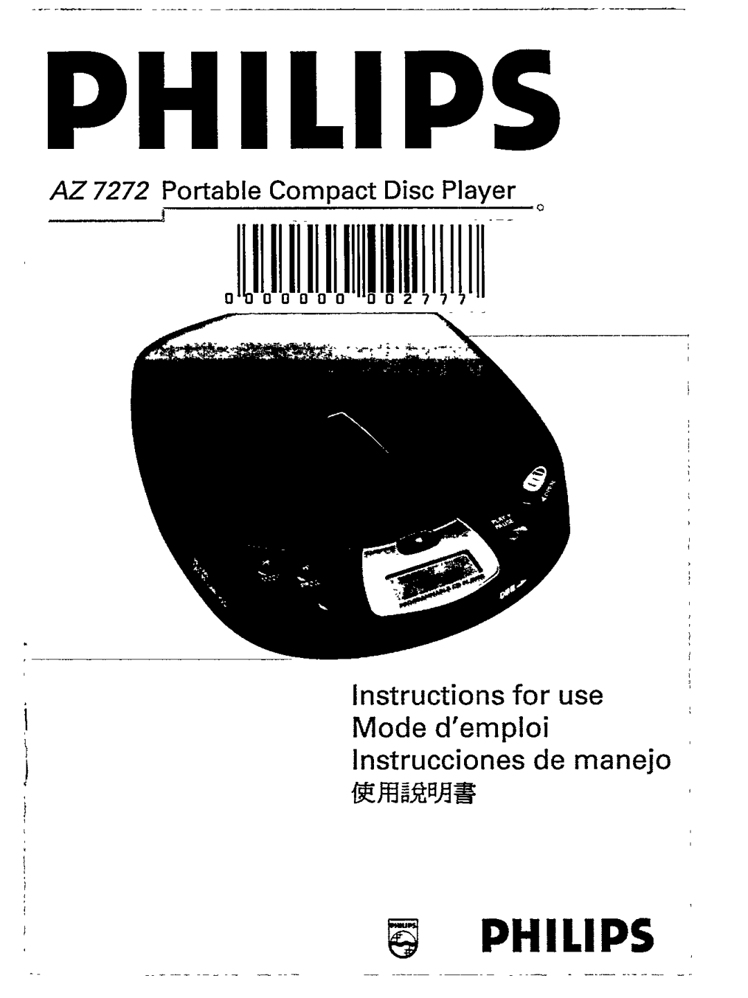 Philips AZ 7272/00R manual 