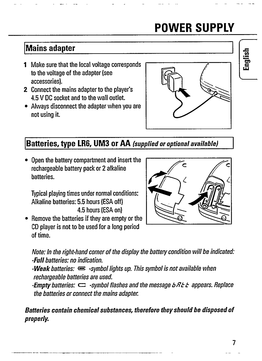 Philips AZ 7365, AZ 7364/00, AZ 7362 manual 