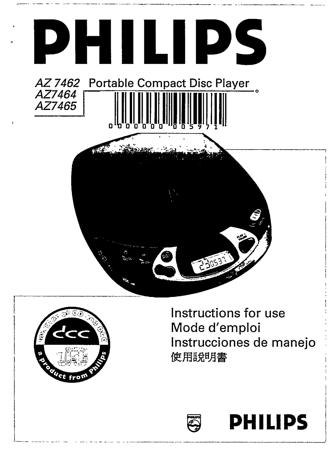 Philips AZ 7464, AZ 7465 manual 