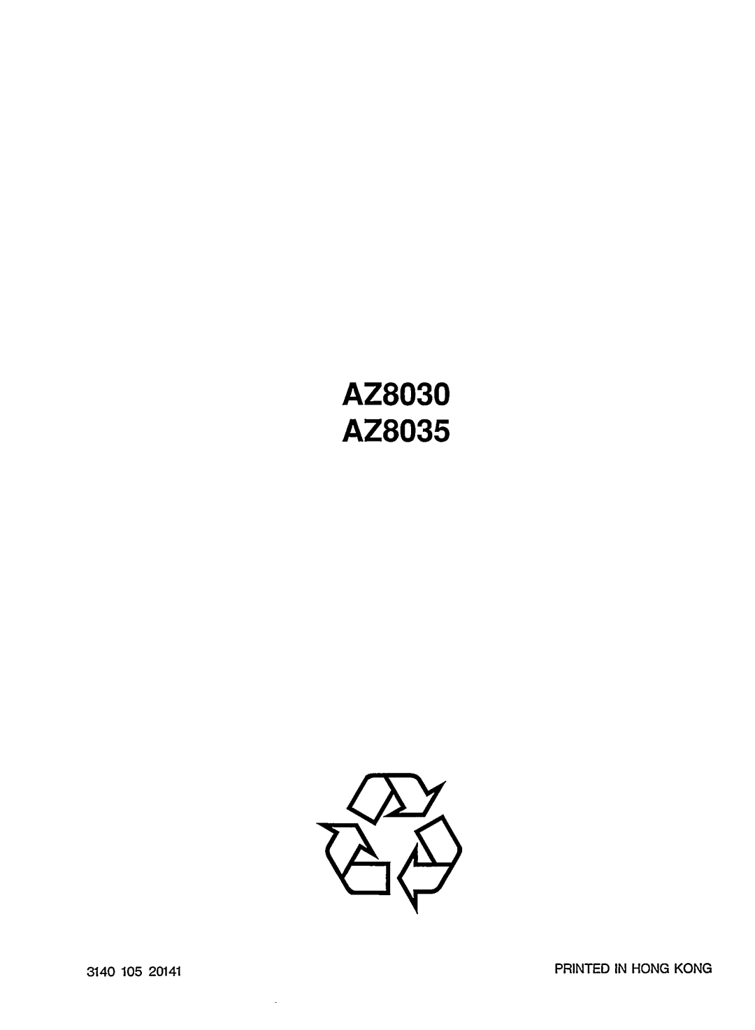 Philips AZ 8030, AZ 8035 manual 