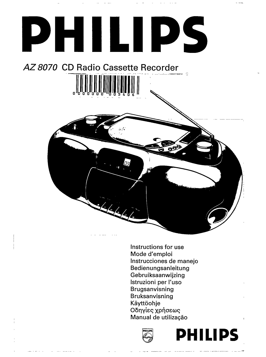 Philips AZ 8070 manual 